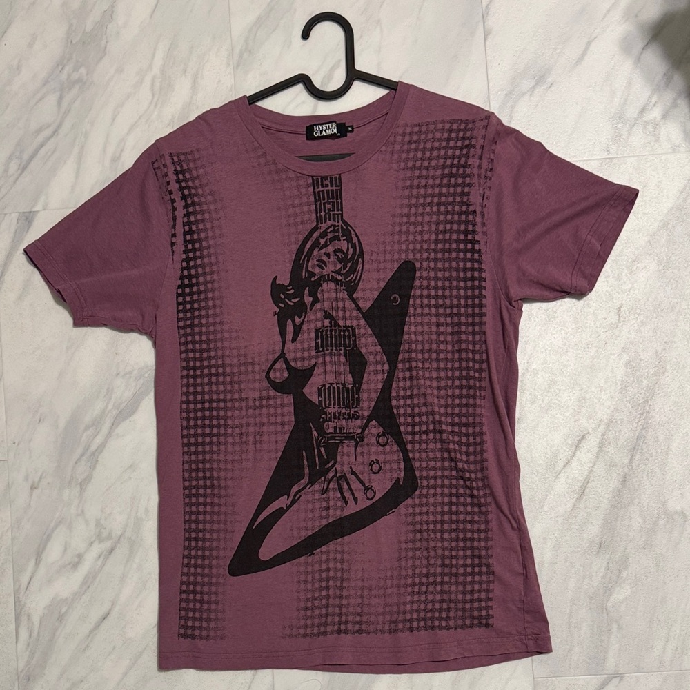 Guitar Graphic Purple T-Shirt